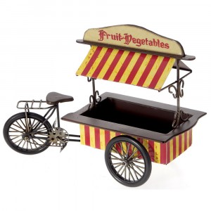 Декоративно метално колело с количка