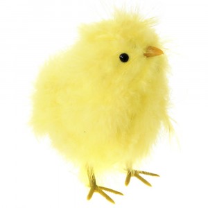 Пиле от пера, жълто, 20 см
