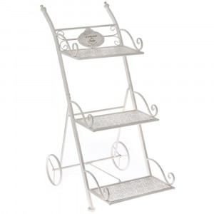 Метален стелаж на колела, 38х53х80 см