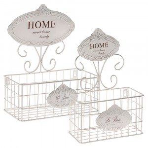 Комплект кошници за закачване, метал, 30х15х37/21х11х31 см