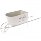 Метална кашпа, ръчна количка, 47х11х15 см