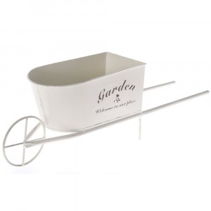 Метална кашпа, ръчна количка, 47х11х15 см