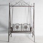 Метална люлка, двойна, 149х90х235 см