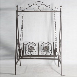 Метална люлка, двойна, 149х90х235 см