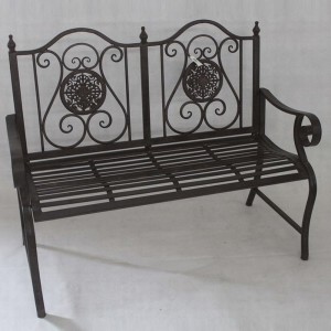 Желязна двойна пейка, 118х54х95 см