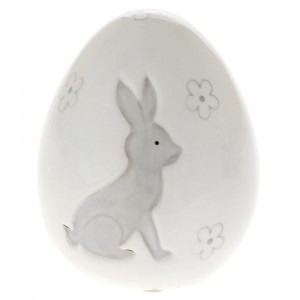 Керамично яйце със заек, Ф7х8 см