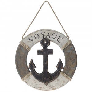 Дървен спасителен пояс с котва, Ф39 см