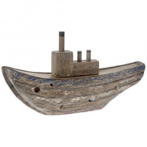 Дървен кораб, 39х9х21 см