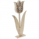 Дървено цвете със светлина, 19х5х36 см