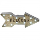 Дървен светещ надпис WELCOME, 44х6х16 см