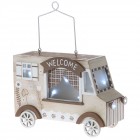 Дървено светещо камионче, 26х10х17 см