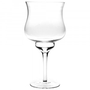 Ваза чаша от изчистено стъкло, ф14х30 см