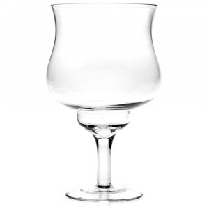 Ваза чаша от изчистено стъкло, ф13х25 см