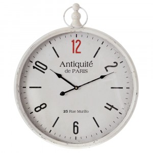 Часовник метал, бял, ANTIQUE DE PARIS, 48х64 см