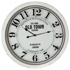 Часовник MDF, OLD TOWN, бял, 78 см