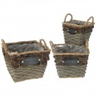 Плетени кошници GREEN GARDEN, К-Т 3 БР
