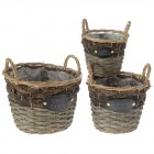 ПЛЕТЕНИ КОШНИЦИ ДЪЛБОКИ, GREEN GARDEN, К-Т 3 БР