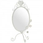 Бяло огледало с метална рамка, 23х48