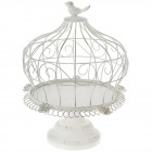 Декоративна метална клетка за птици - бяла, 26х24х33