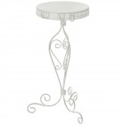 Бяла метална масичка, Ф 38х67 см