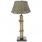 Дървена лампа с плетен лампион, 30х61