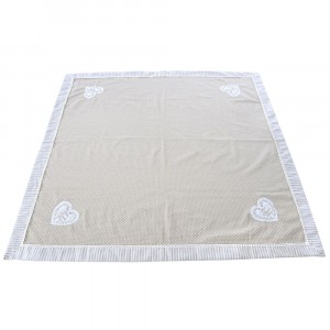 Покривка за маса на точки с бродерия HOME SWEET HOME, 100Х100 СМ