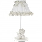 Настолна лампа с текстилен абажур, 23х40 см