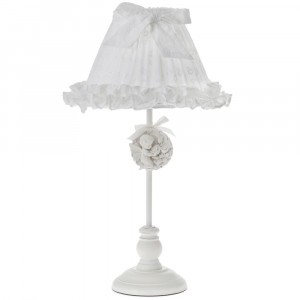 Настолна лампа с текстилен абажур, 23х45 см