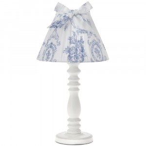 Настолна лампа с текстилен абажур, 22х40 см