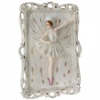 Картина 3D балерина, полирезин, ретро, бяло претрито, 53х75 см