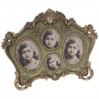 Колаж за снимки, полирезин, ретро зелено, 37х28 см