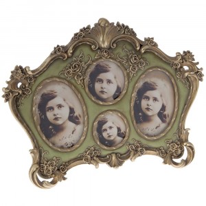 Колаж за снимки, полирезин, ретро зелено, 37х28 см