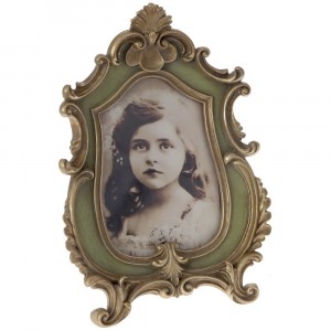 Рамка за снимки, полирезин, ретро зелено, 13х18 см