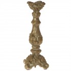 Свещник ретро, полирезин, злато, ф16х46 см