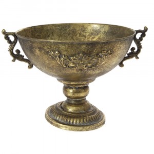 Метална фруктиера ANTIQUE, злато, 42х34х29 см