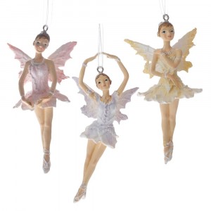 Фея с крила висяща - полирезин, 4х4х11 см