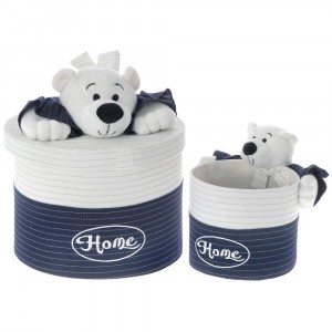 Кутии комплект с плюшено мече, сини