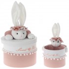 Кутии комплект зайче, розови