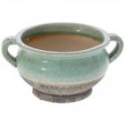 Керамична ваза - плитка, Ф16х10 см