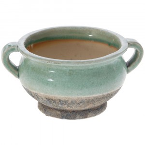 Керамична ваза - плитка, Ф16х10 см