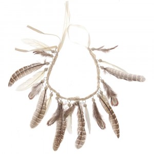 Гирлян от кафяви пера, 60 см