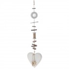 Висулка, бяло сърце, 11х55 см