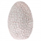 Яйце полирезин, цветя, розово, 6х9 см