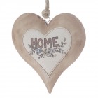 Сърце от метал, рисувано, цветя, 15х15 см