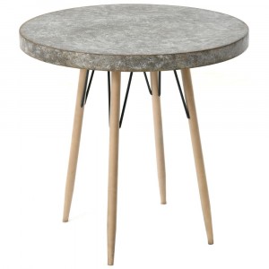 Масичка за кафе от дърво и метал, ф76х76 см