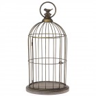 Клетка птиче от дърво и метал, ф29х59 см