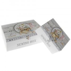 Дървени кутии за шевни материали, принт, к-т 2 бр,  30Χ24Χ10/20Χ16Χ8