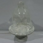 Керамичен поднос със стъклен капак, ф24х35 см