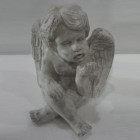 Керамична фигура ангел, въздушна целувка, 17х16х20 см