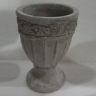 Керамична ваза, сива, ф20х29 см